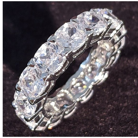 Jewelry - 925 Diamond CZ Sqaure Ring 335